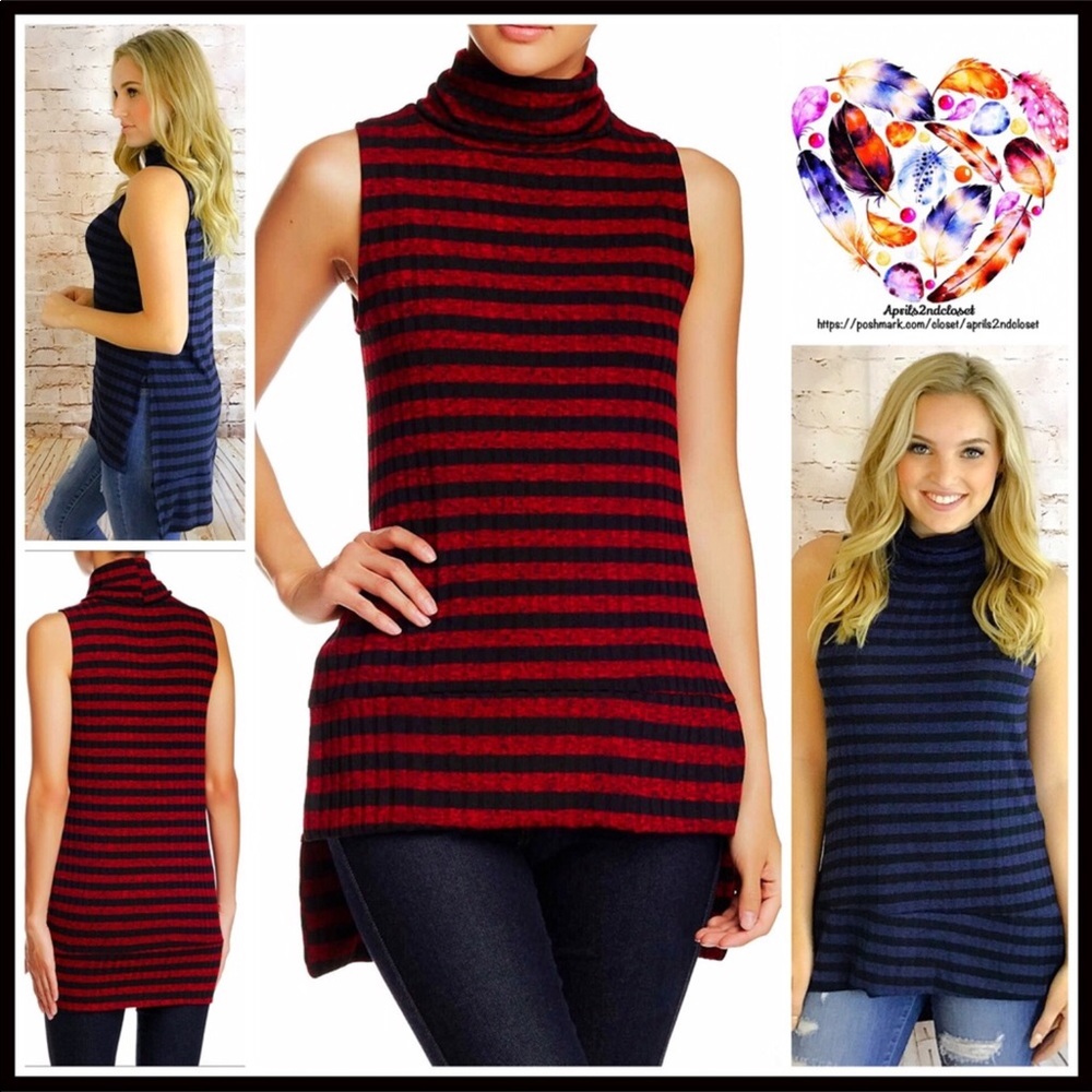 PAINTED THREADS MOCK NECK STRIPED KNIT PULLOVER - Picture 8 of 8